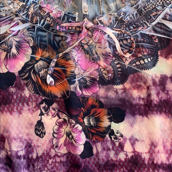 LANE BRYANT blouse - semi sheer w/array of colors - Picture 2 of 8